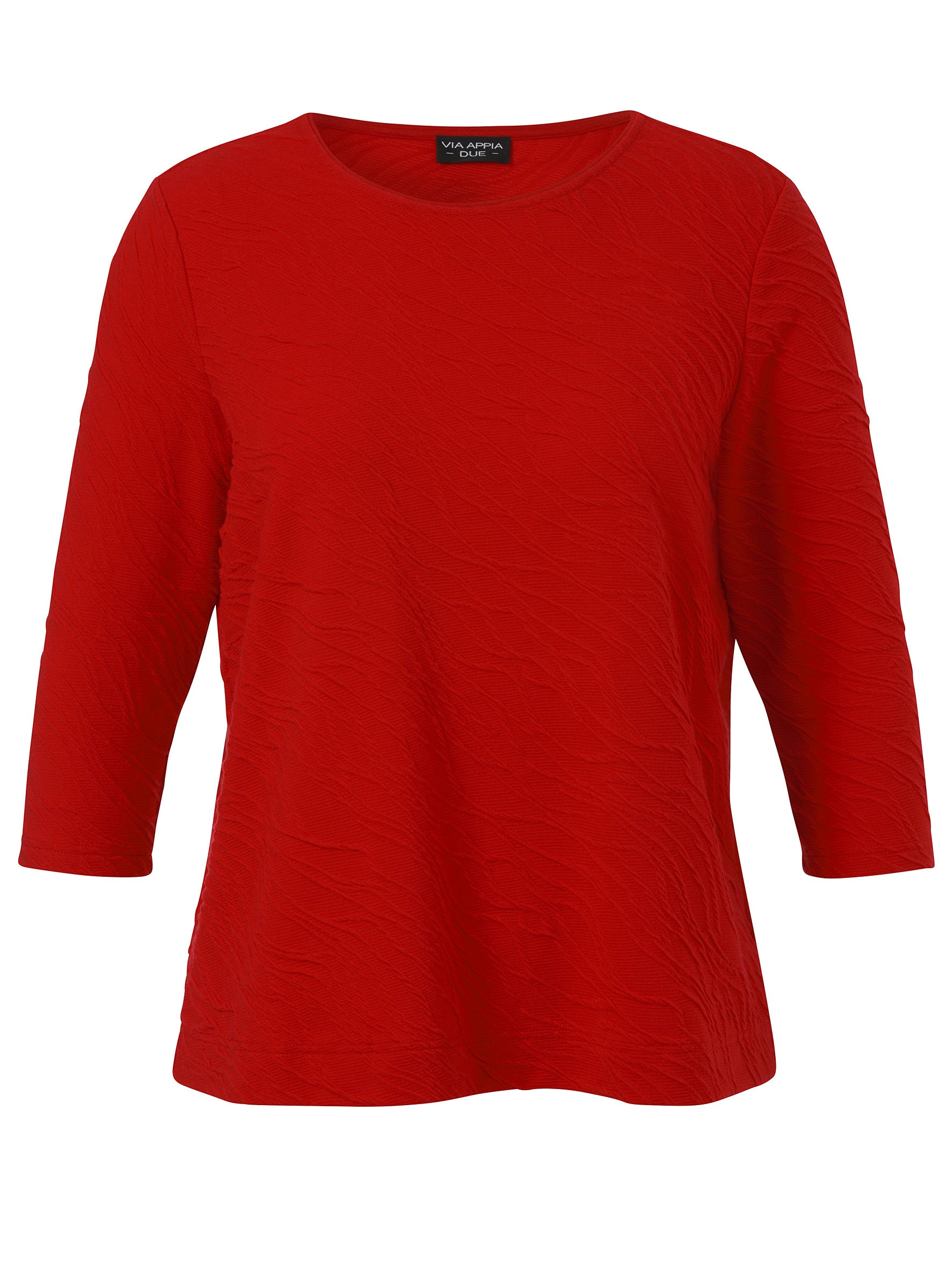 Strickpullover strukturiert - 350-rot - Rot