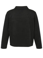 Overshirt mit aufliegendem Kragen - 100-schwarz - Schwarz