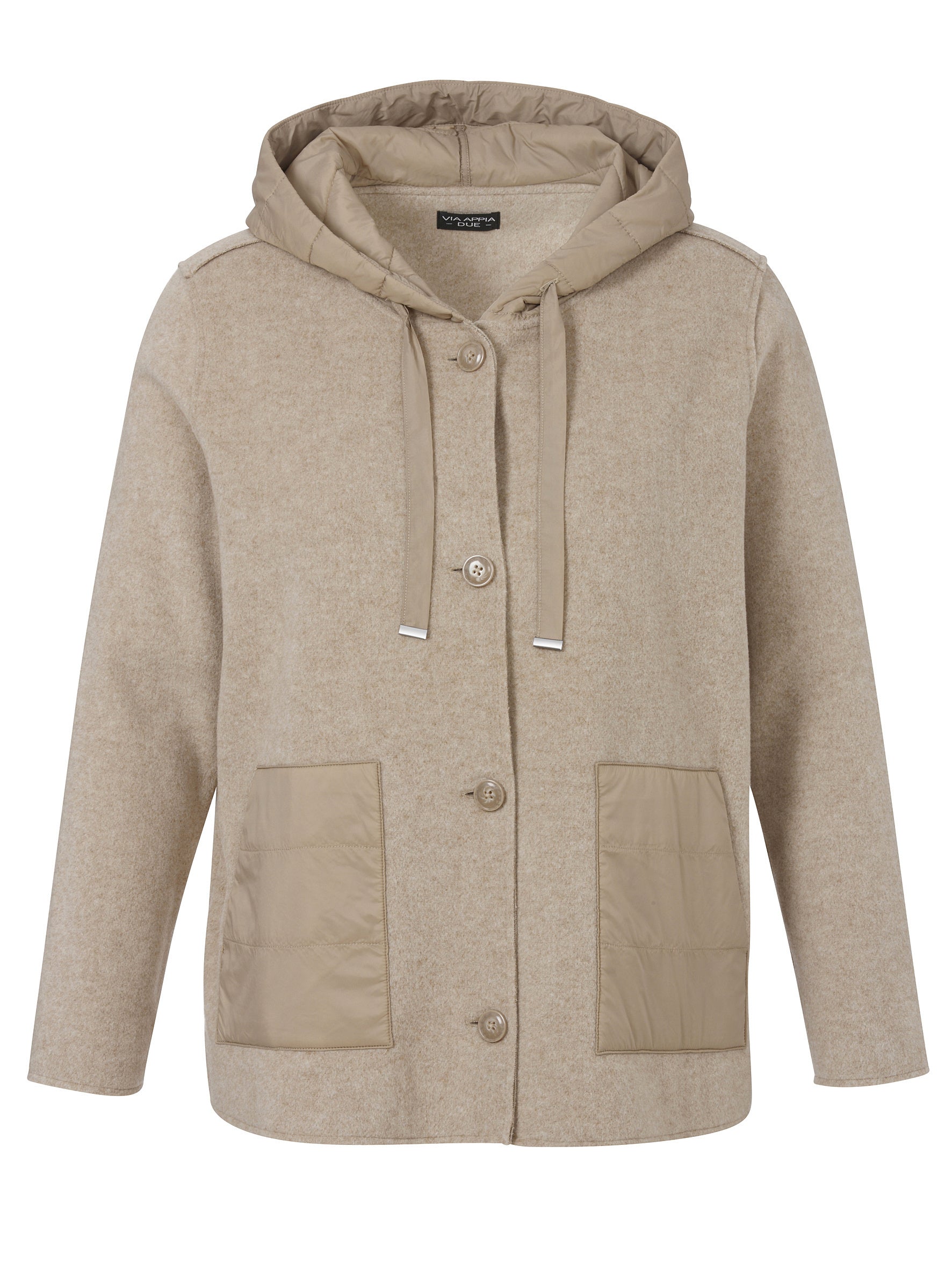 Overshirt aus Viskosemix - 741-mokka melange - Braun