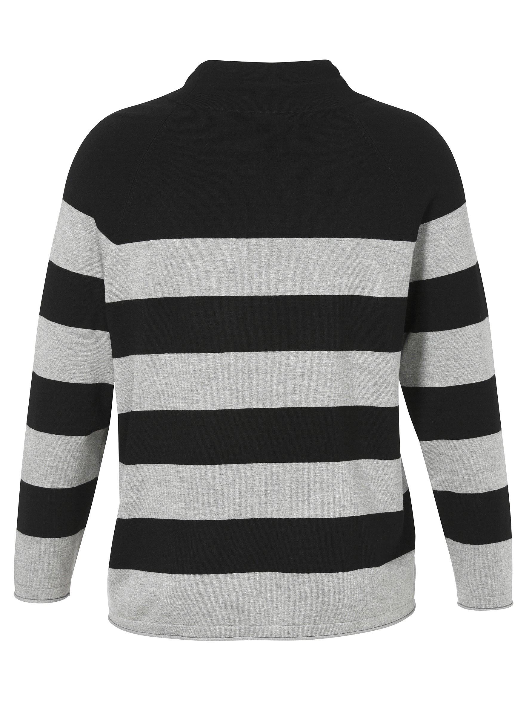 Sweatshirt aus Viskosemix - 151100-grau melange/schwarz - Grau