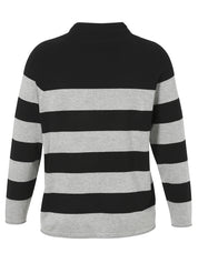 Sweatshirt aus Viskosemix - 151100-grau melange/schwarz - Grau