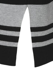 Strickpullover aus Baumwollmix - 100151-schwarz/grau melange - Schwarz
