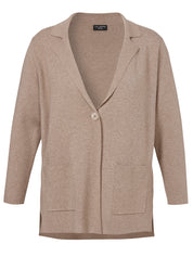Strickjacke aus Viskosemix - 741-mokka melange - Braun