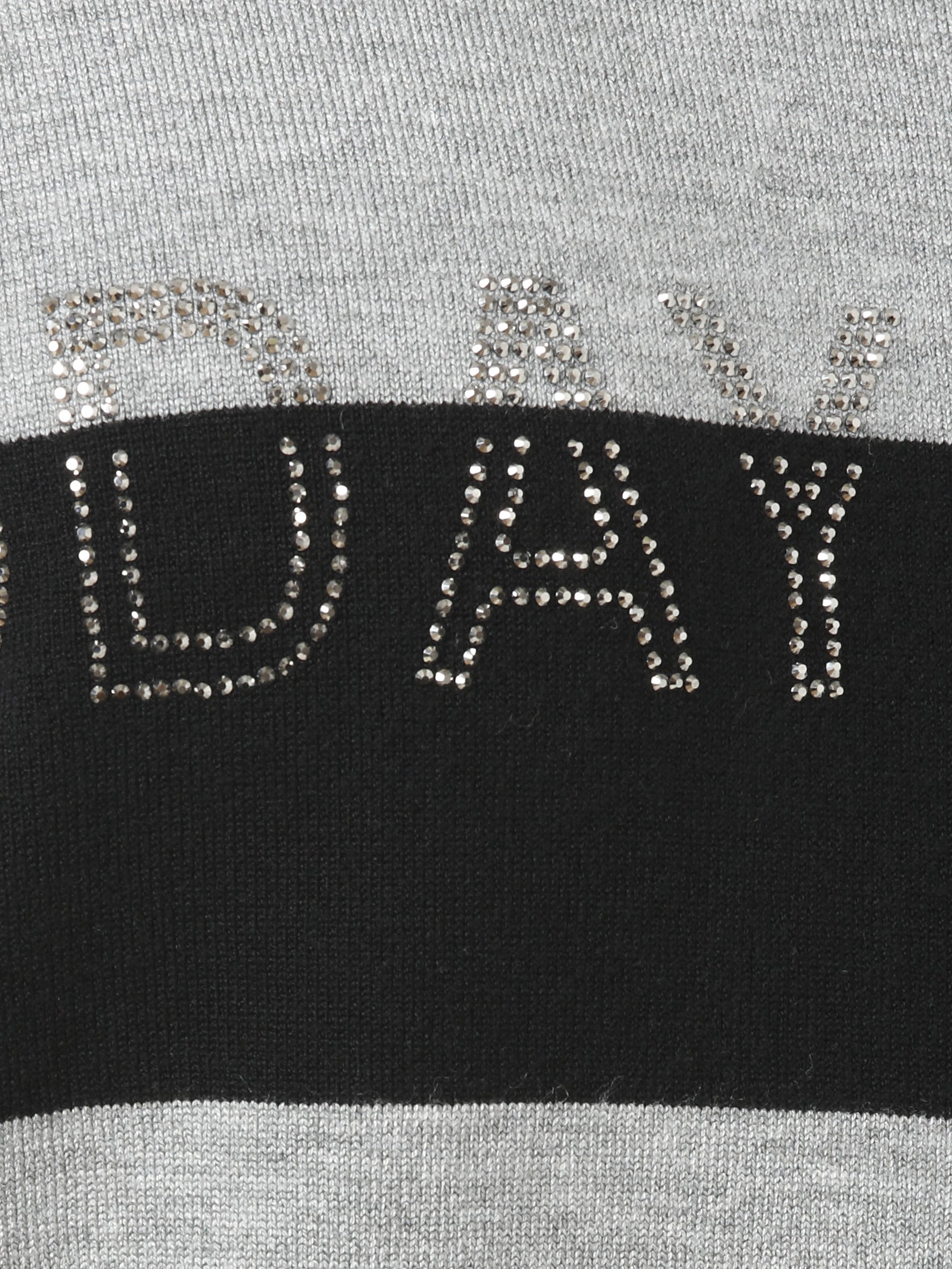 Sweatshirt aus Viskosemix - 151100-grau melange/schwarz - Grau
