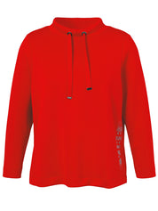 Sweatshirt aus Viskosemix - 350-rot - Rot