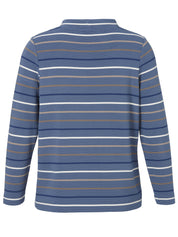 Strickpullover aus Viskose - 843-bleu multicolor - Blau