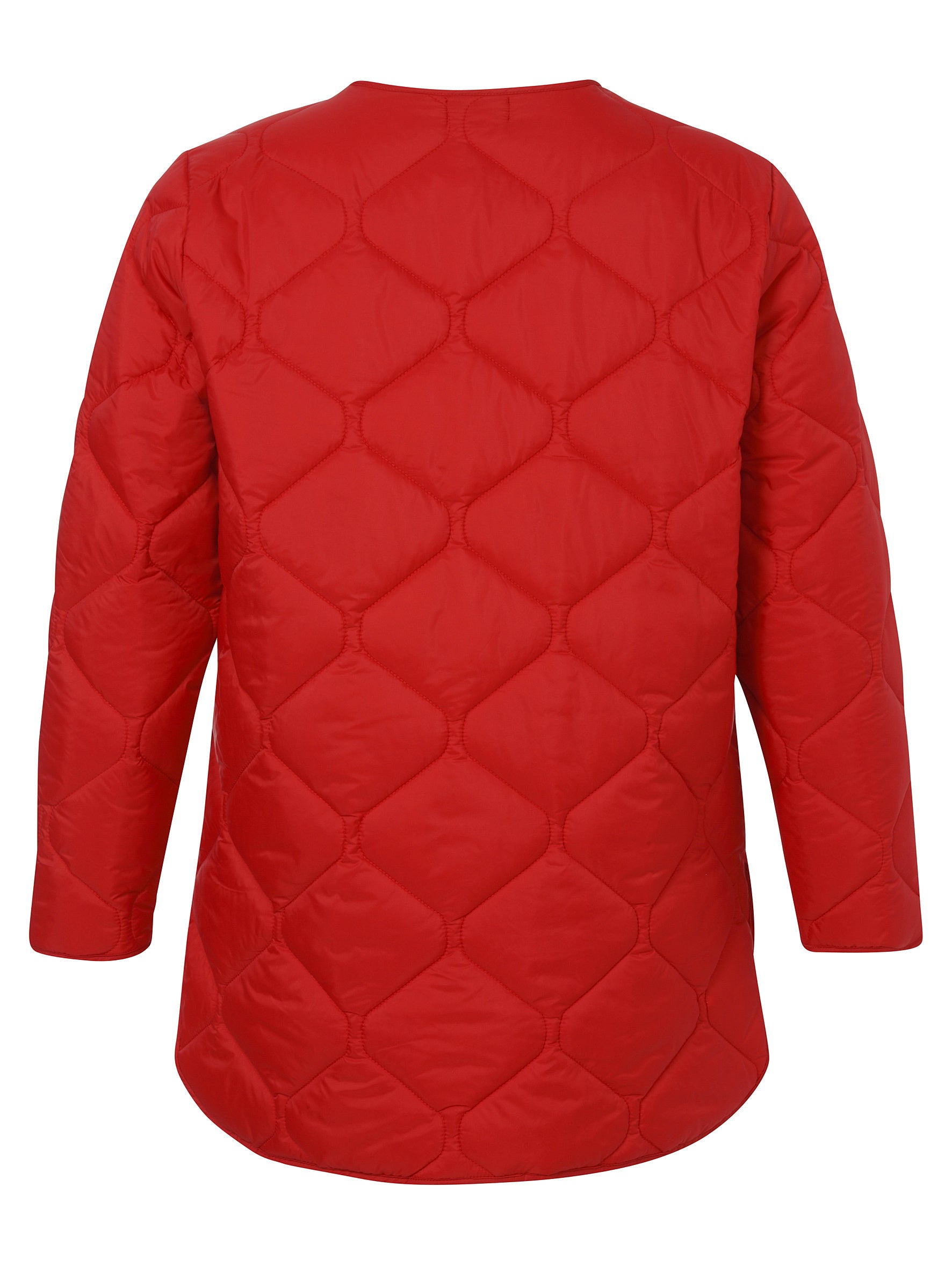 Steppjacke mit Rundhalsausschnitt - 350-rot - Rot