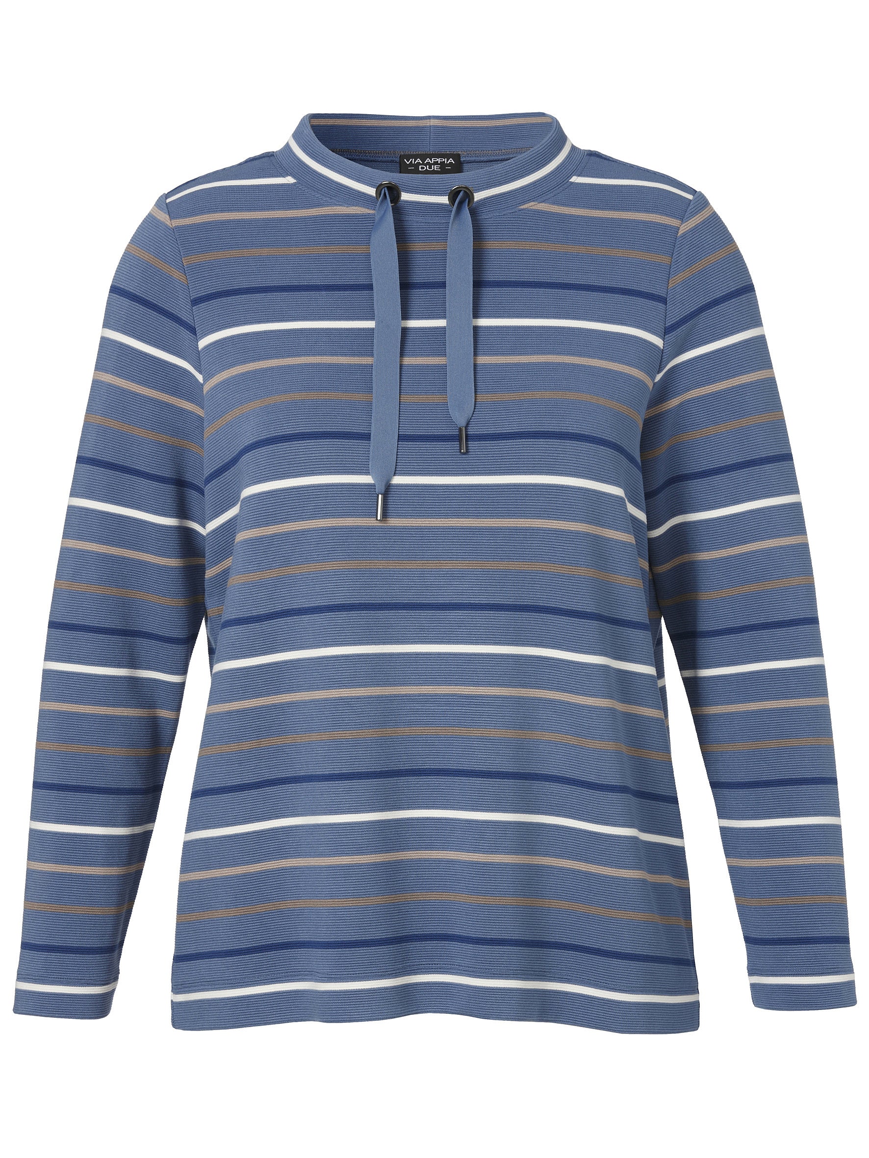 Strickpullover aus Viskose - 843-bleu multicolor - Blau