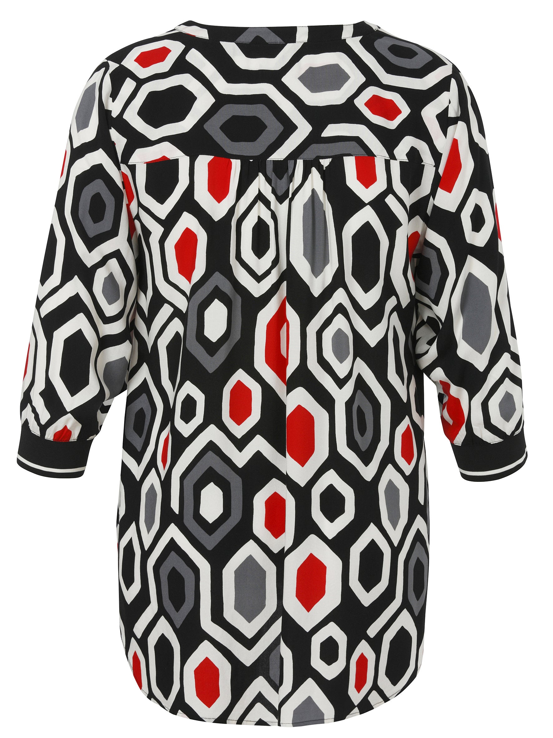 Schlupfbluse aus Viskose - 103-schwarz multicolor - Schwarz