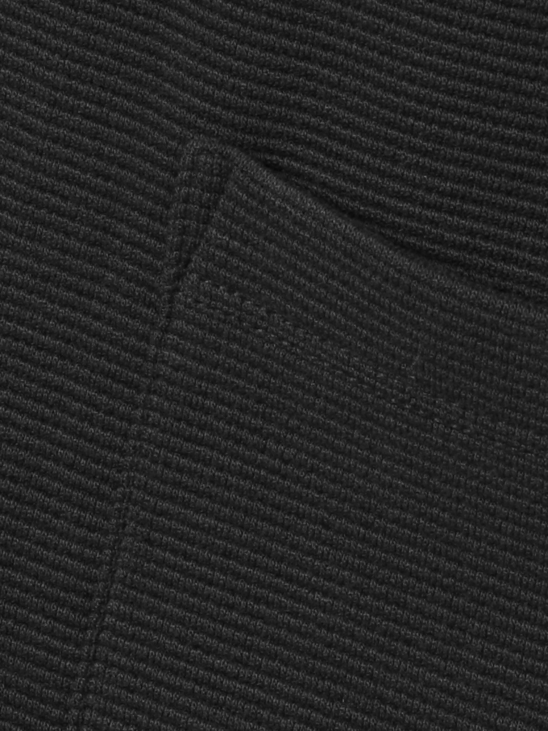 Strickjacke mit Kapuze - 100-schwarz - Schwarz