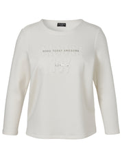 Sweatshirt aus Viskosemix - 920-creme - Creme
