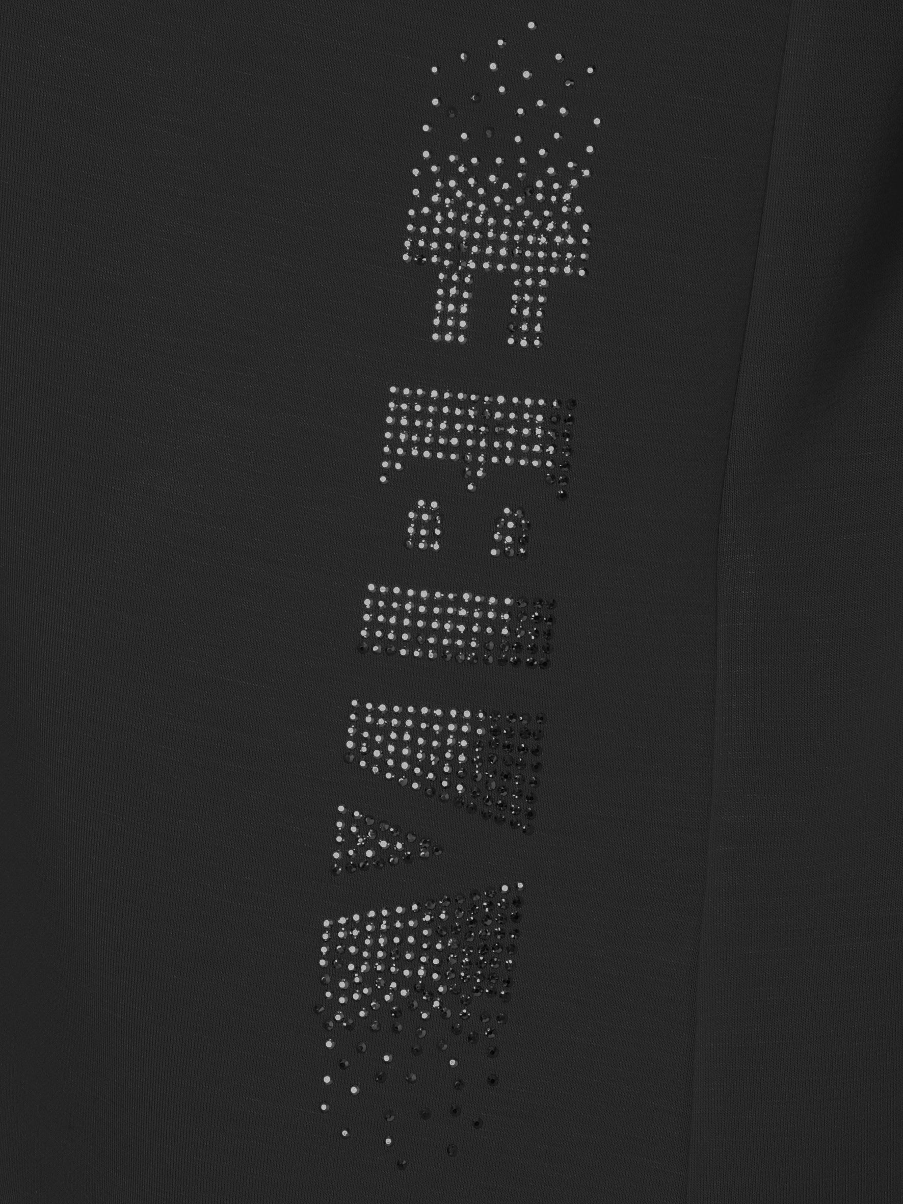 Sweatshirt aus Viskosemix - 100-schwarz - Schwarz