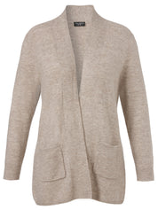 Strickjacke - 741-mokka melange - Beige