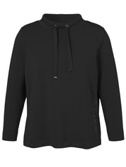 Sweatshirt aus Viskosemix - 100-schwarz - Schwarz