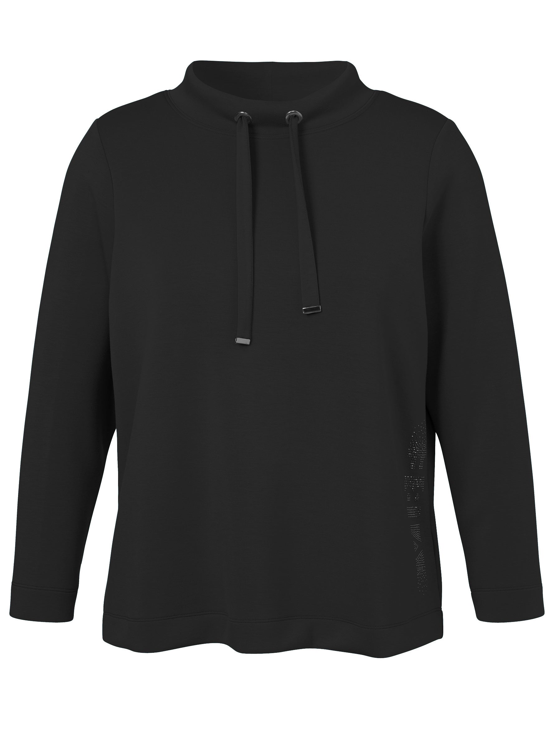 Sweatshirt aus Viskosemix - 100-schwarz - Schwarz