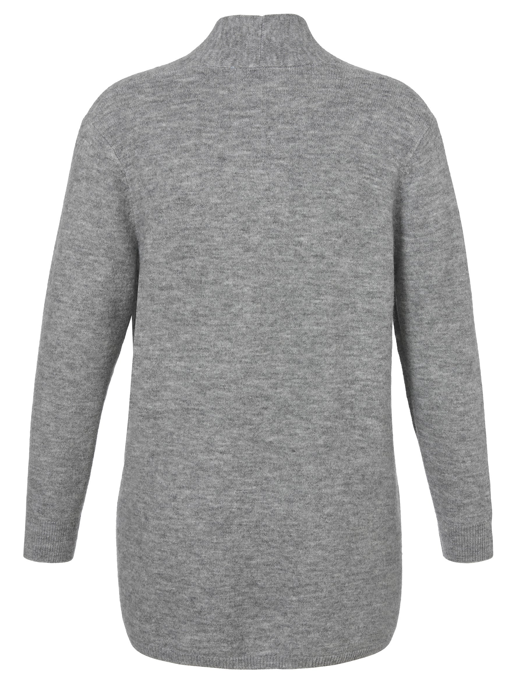 Strickjacke - 151-grau melange - Grau
