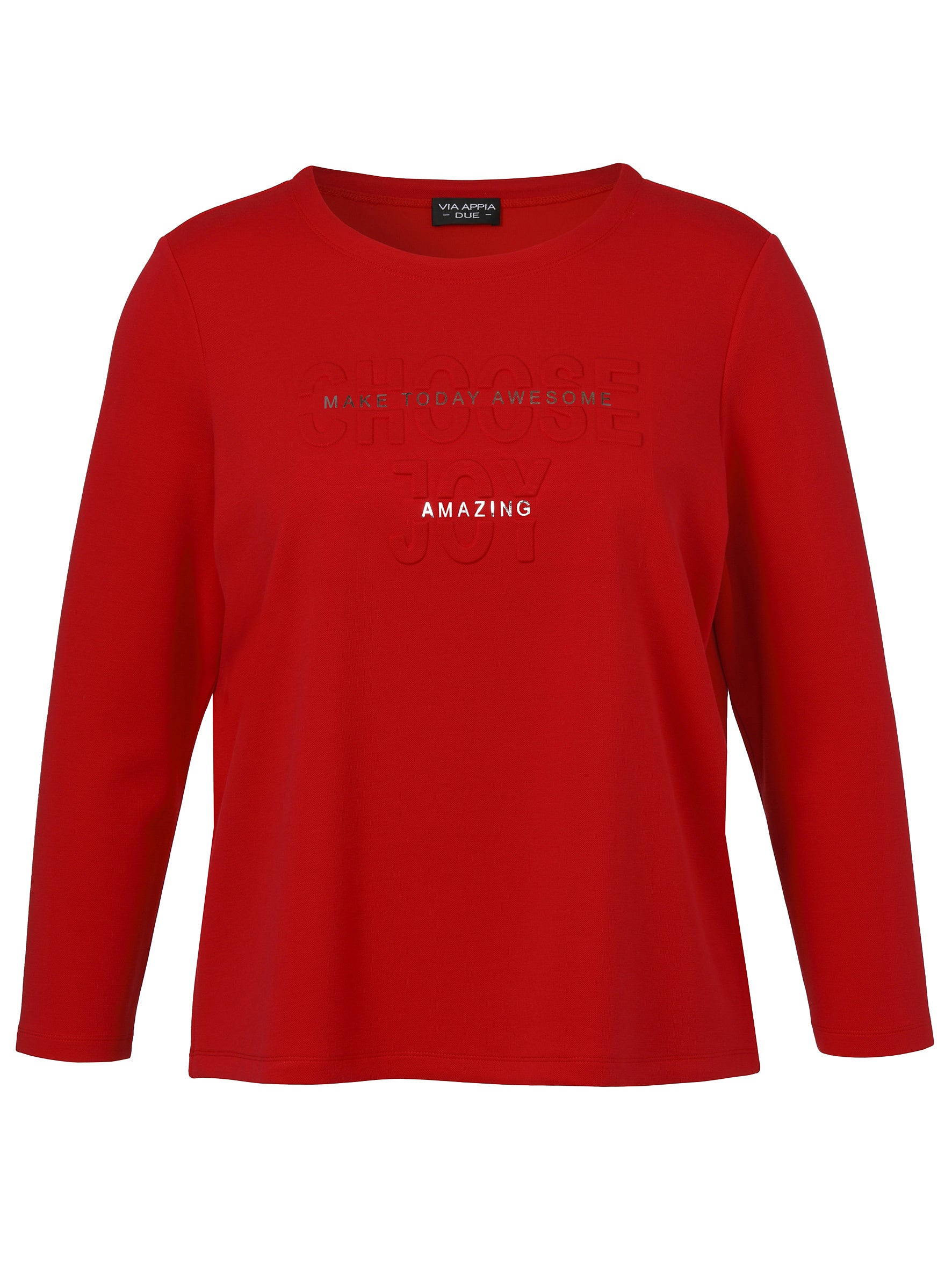 Sweatshirt aus Viskosemix - 350-rot - Rot