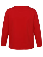 Sweatshirt aus Viskosemix - 350-rot - Rot