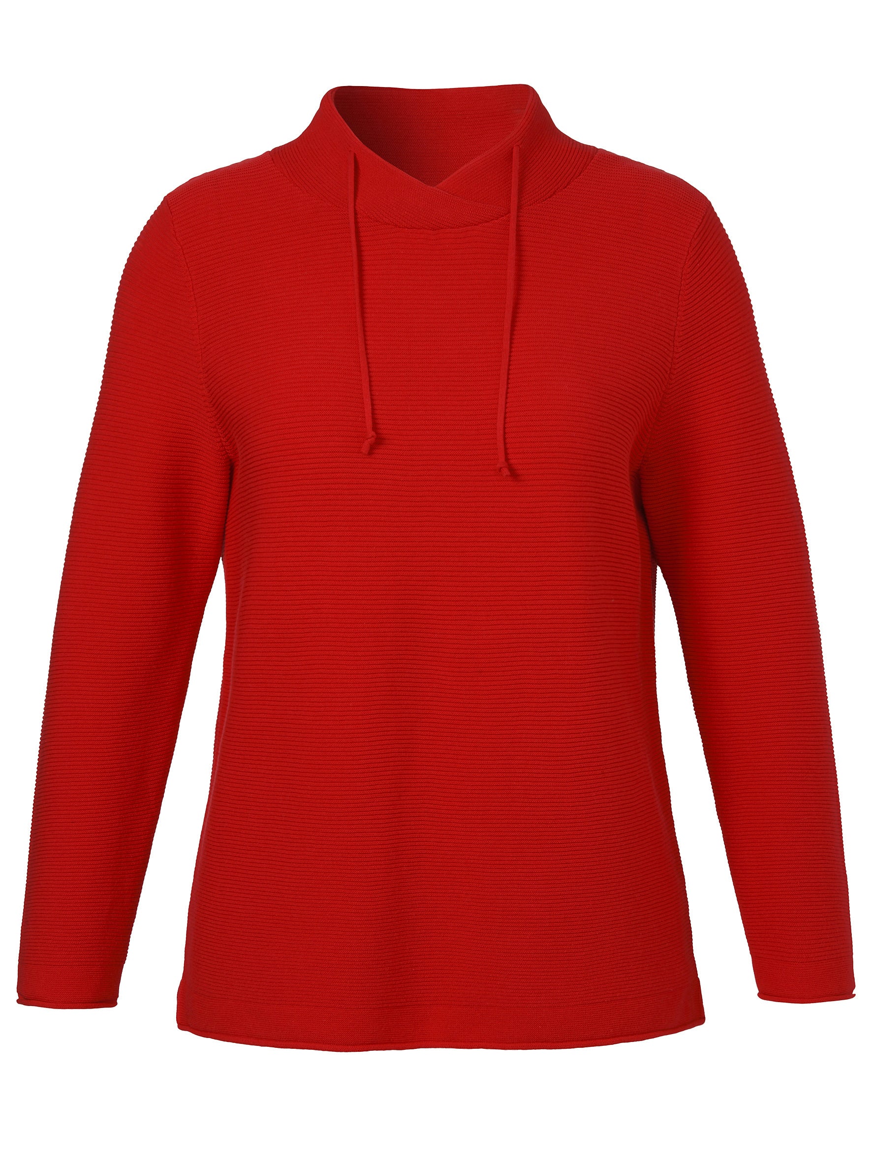 Strickpullover aus Baumwolle - 350-rot - Rot