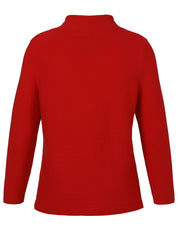Strickpullover aus Baumwolle - 350-rot - Rot