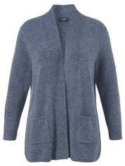 Strickjacke - 841-bleu melange - Blau