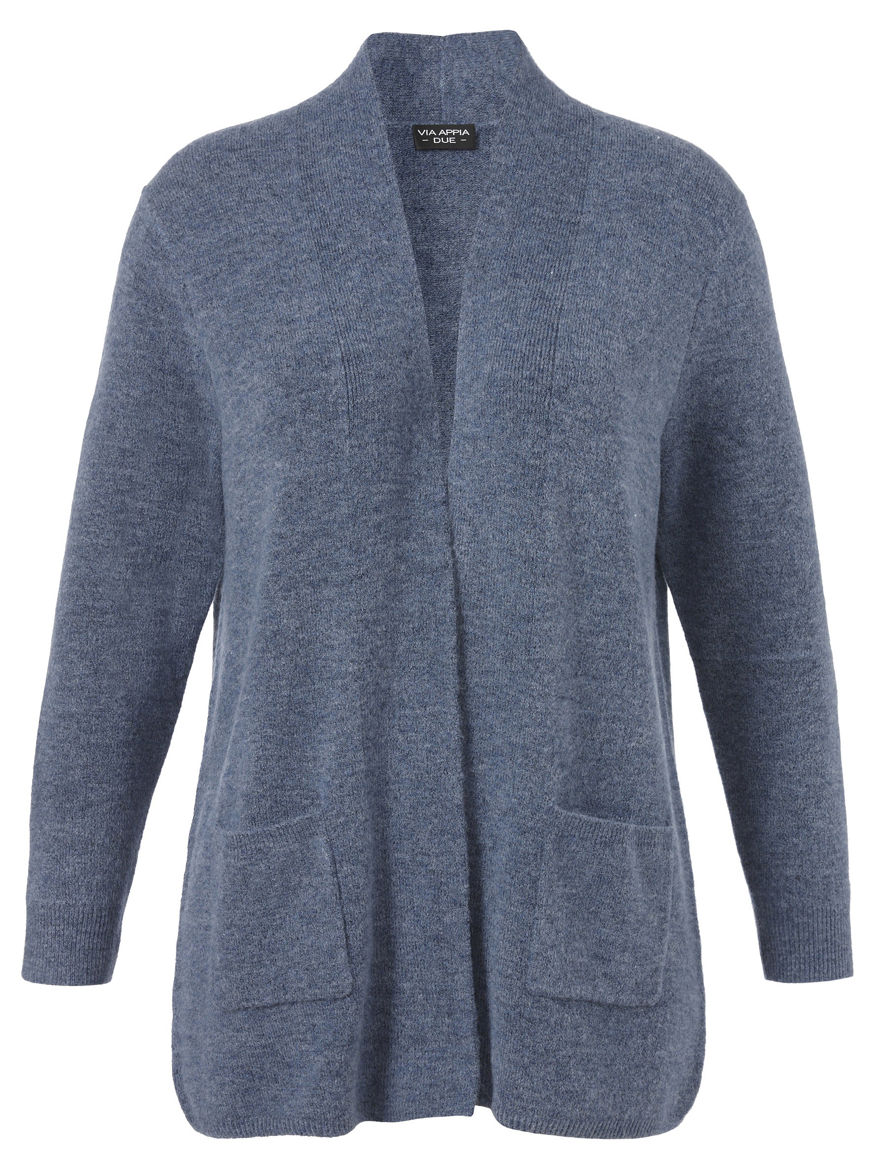 Strickjacke - 841-bleu melange - Blau