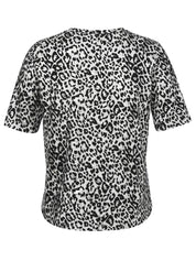 T-Shirt aus Baumwolle - 957-offwhite multicolor - Weiß