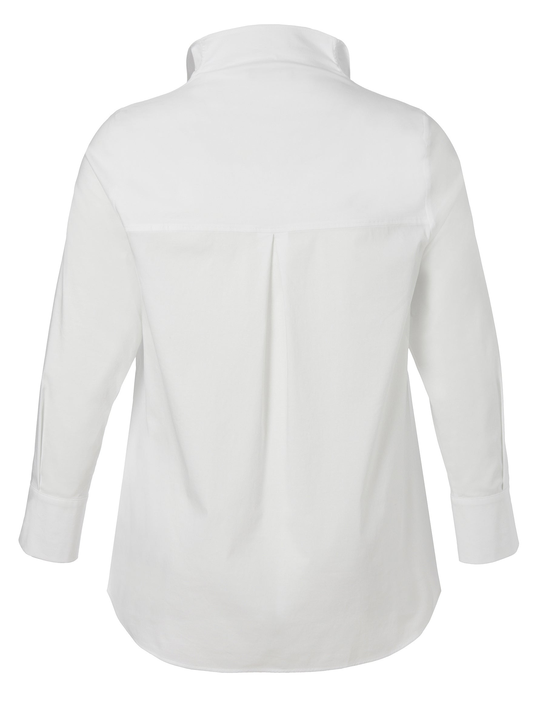 Hemdbluse aus Baumwollmix - 984-cream white - Weiß