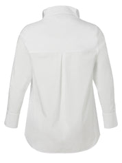 Hemdbluse aus Baumwollmix - 984-cream white - Weiß