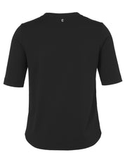 T-Shirt aus Baumwolle - 104104-black / black - Schwarz