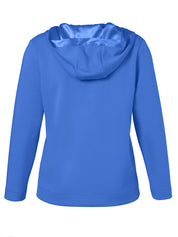 Sweathoodie aus Viskosemix - 854-azur - Blau