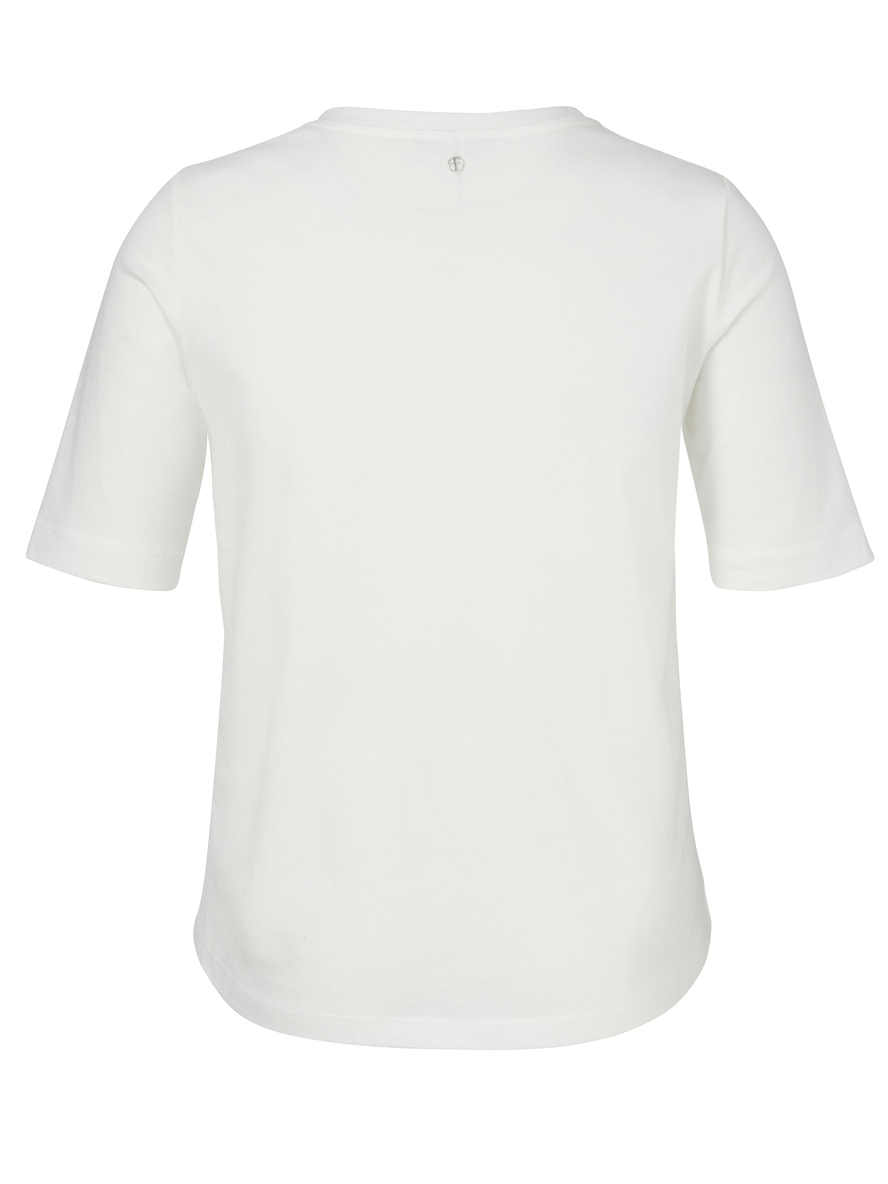 T-Shirt aus Baumwolle - 954104-offwhite / black - Weiß