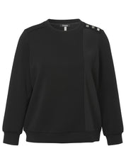 Sweatshirt aus Viskosemix - 104-black - Schwarz