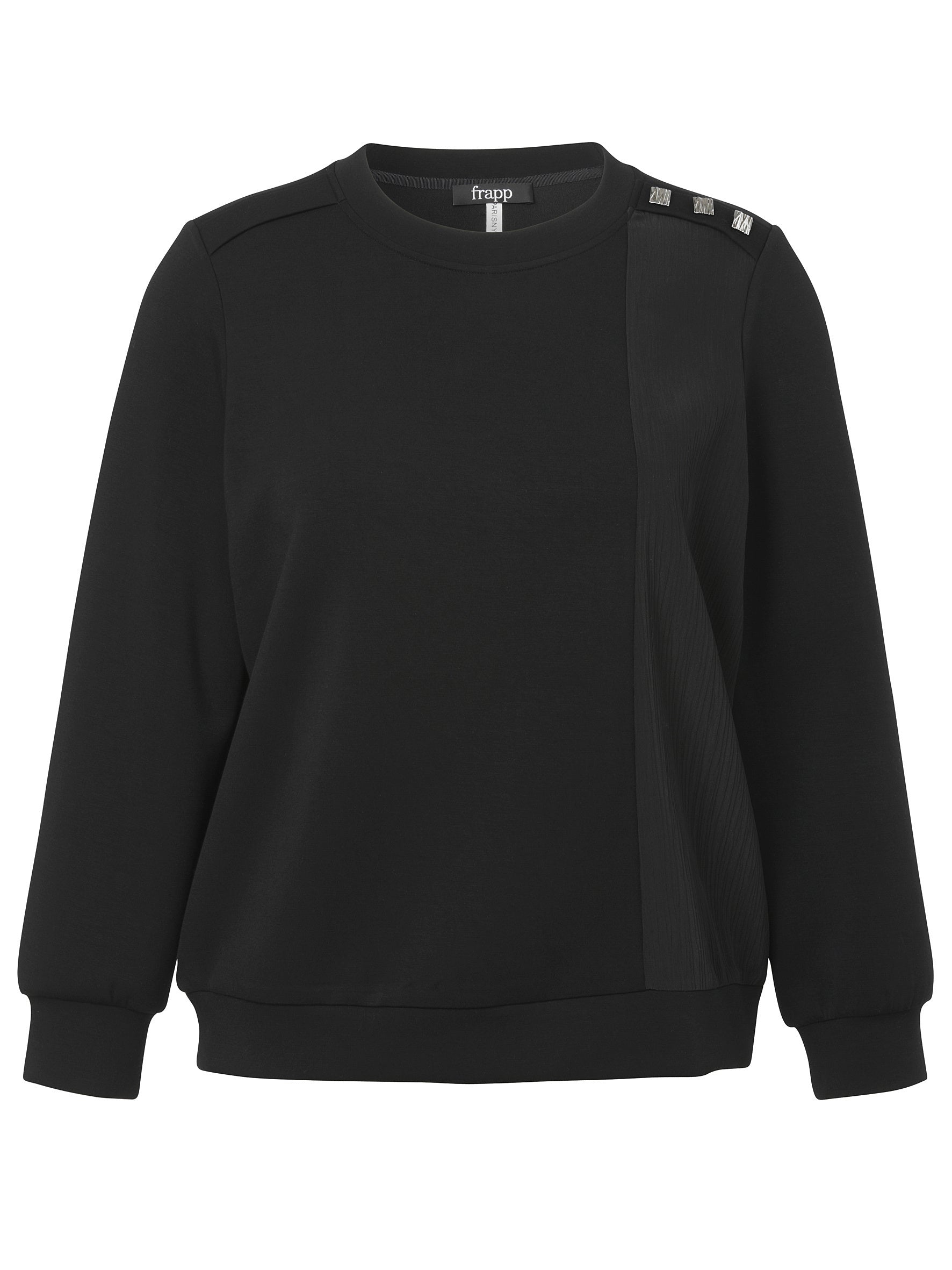 Sweatshirt aus Viskosemix - 104-black - Schwarz