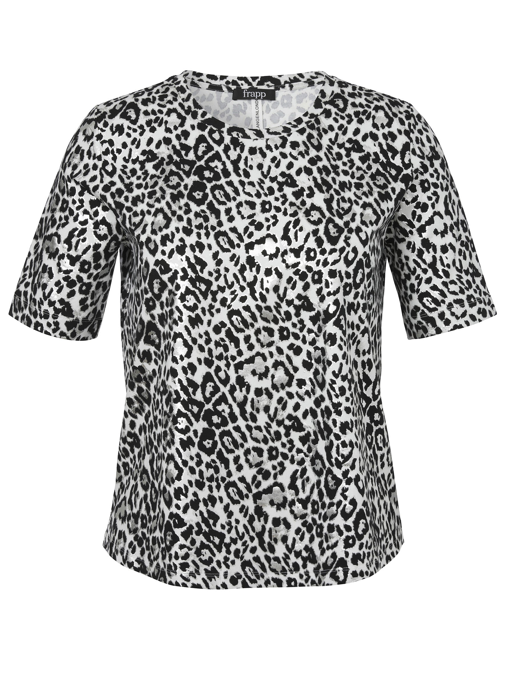 T-Shirt aus Baumwolle - 957-offwhite multicolor - Weiß