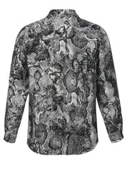 Bluse aus Viskose - 107-black multicolor - Schwarz