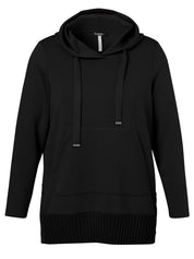 Sweathoodie aus Viskosemix - 104-black - Schwarz