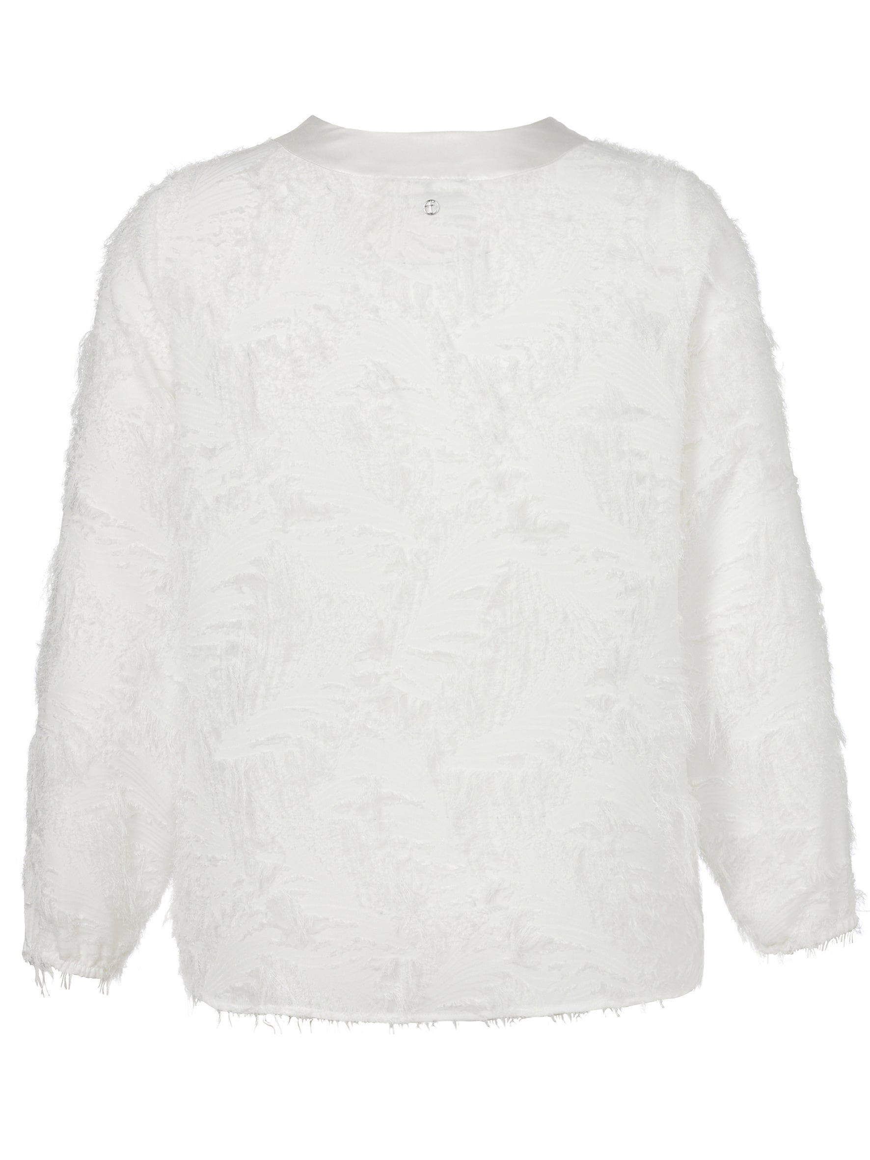 Schlupfbluse mit V-Ausschnitt - 954-offwhite - Weiß