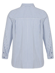 Bluse - 854984-azur / cream white - Blau | Weiß
