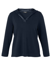 Sweathoodie aus Viskosemix - 814-navy - Blau