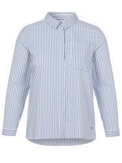 Bluse - 854984-azur / cream white - Blau | Weiß