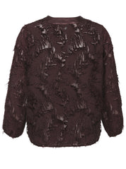 Schlupfbluse mit V-Ausschnitt - 314-wild berry - Rot