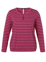 Langarmshirt aus Baumwolle - 654314-pink / wild berry - Pink