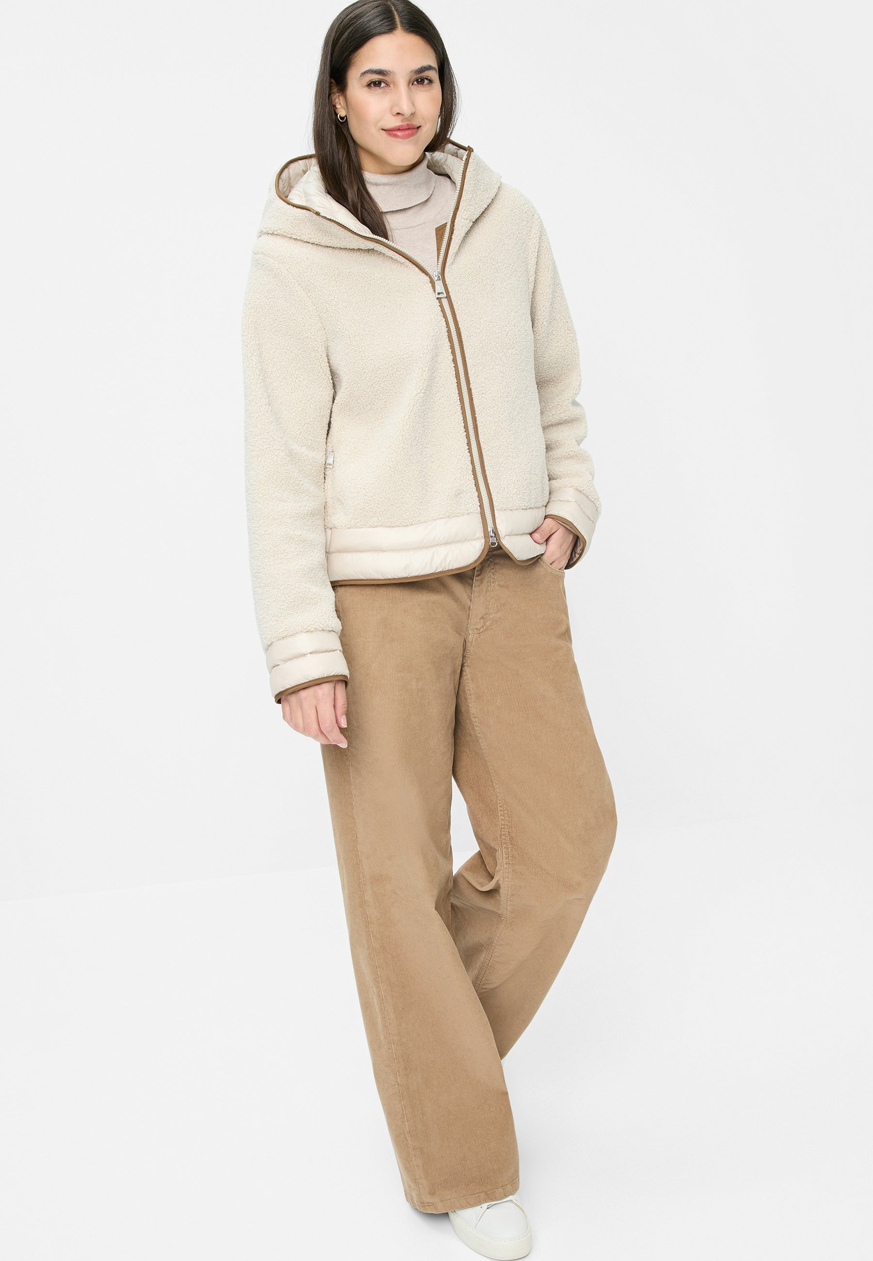Teddy-Jacke aus Fun Fur - 0123 - Beige
