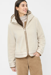 Teddy-Jacke aus Fun Fur - 0123 - Beige