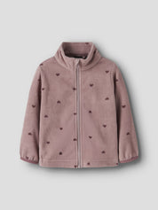 Fleecejacke gemustert - Woodrose - Pink