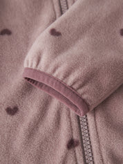 Fleecejacke gemustert - Woodrose - Pink