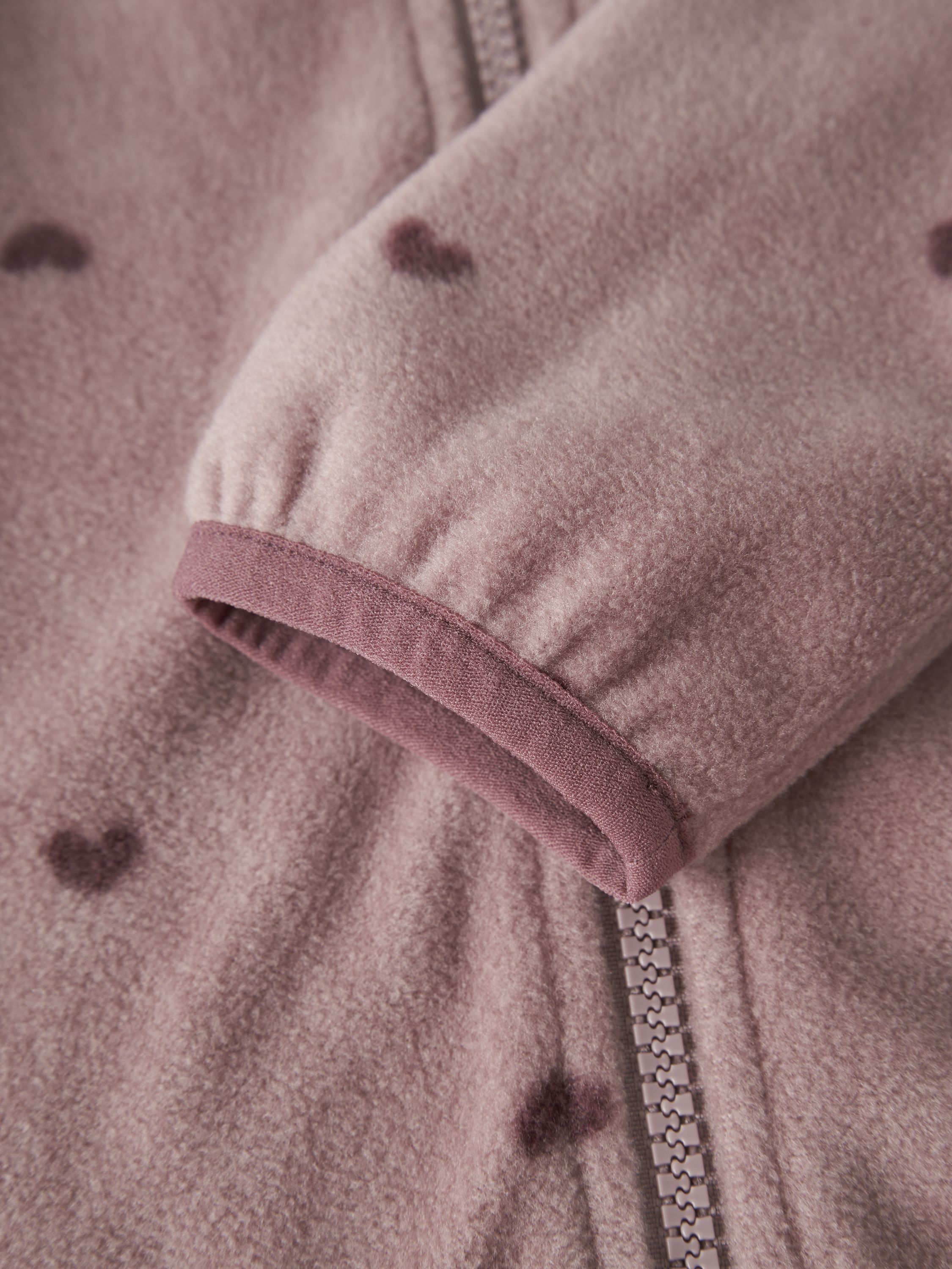 Fleecejacke gemustert - Woodrose - Pink