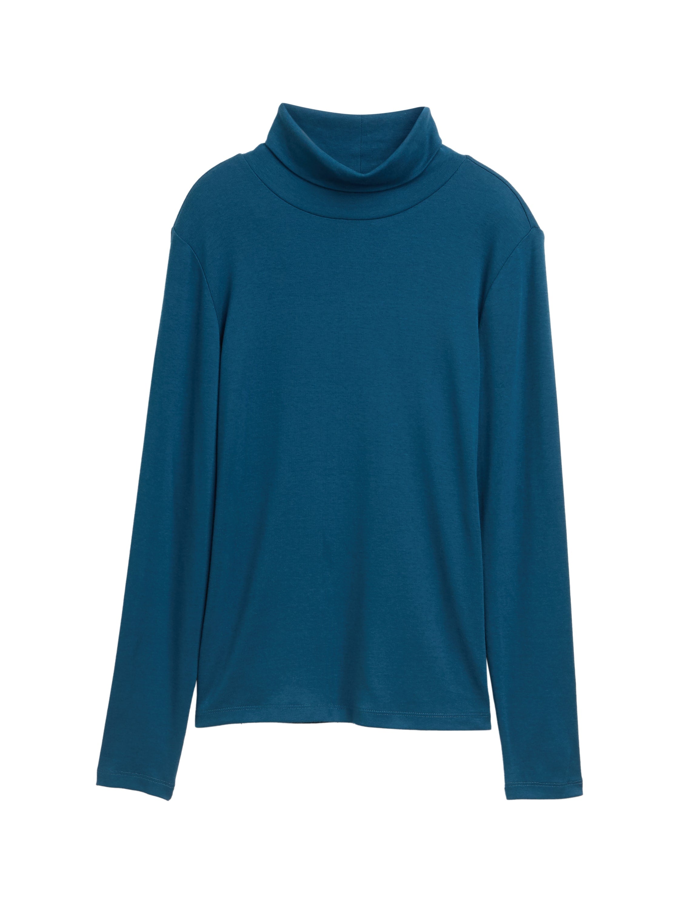 Rollkragenpullover - 13183-Dark Petrol - Blau