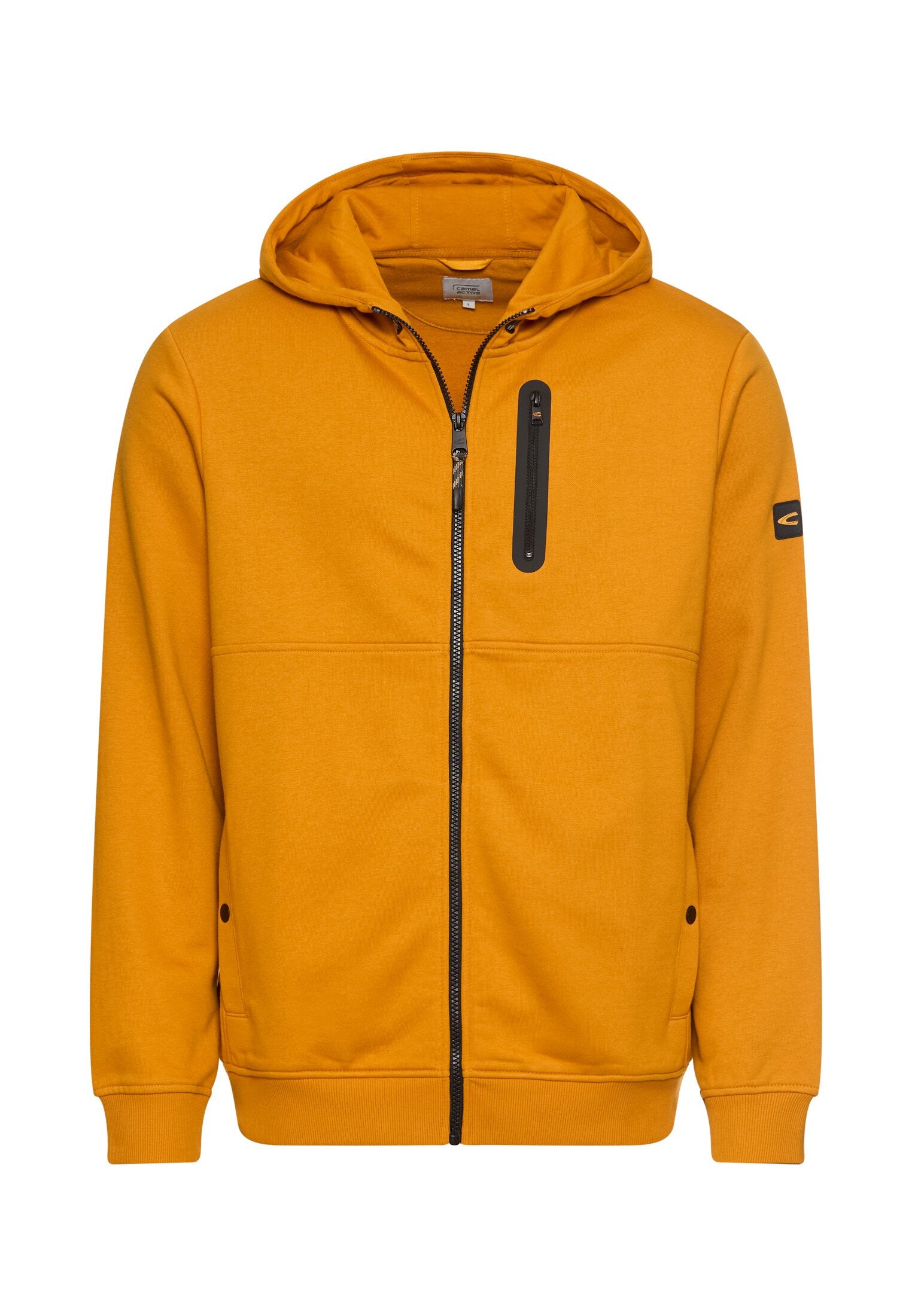 Sweatshirtjacke aus Baumwollmix - 67-Burned Yellow - Orange